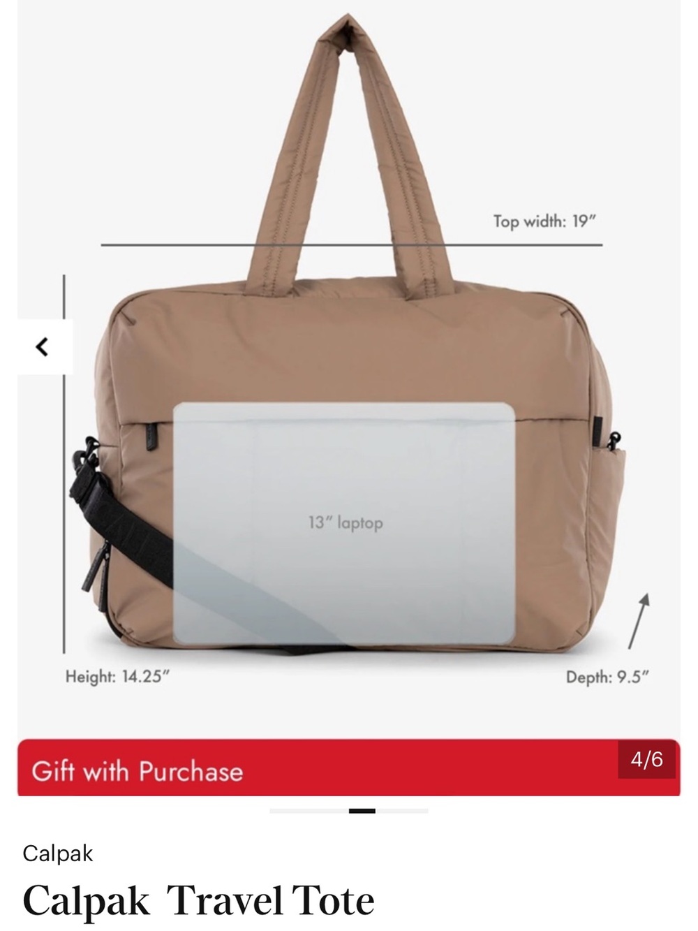 NWOT Calpak Luca Duffle - Picture 5 of 8